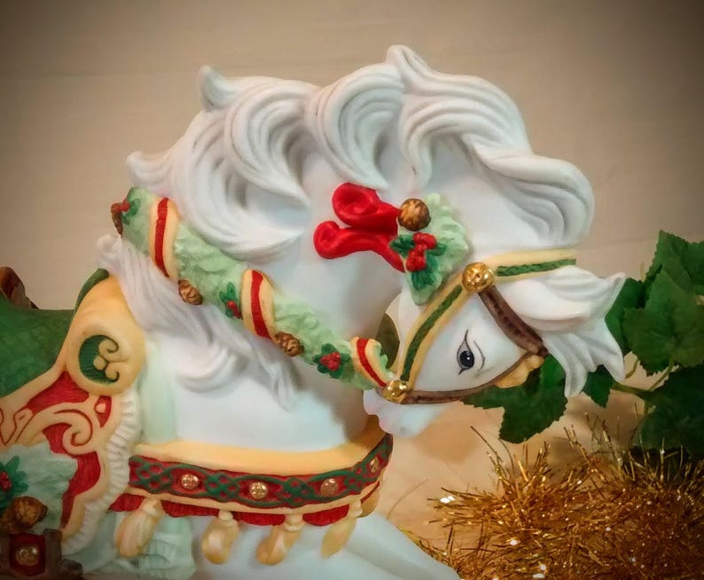 Lenox 1999 Christmas Carousel Horse Vintage Handpainted | Etsy