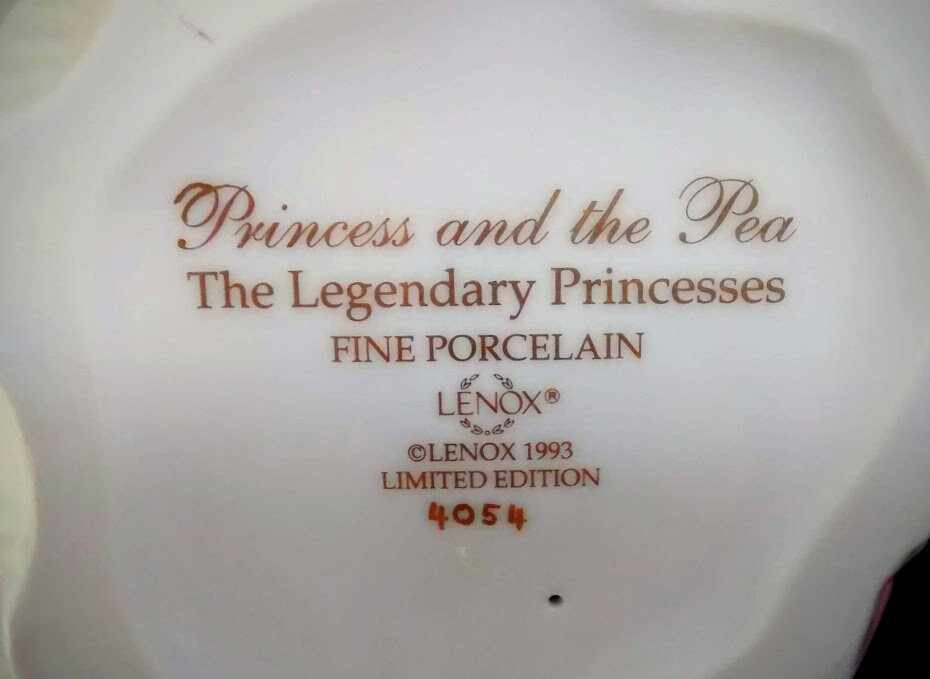 Vintage Lenox Princess and the Pea Figurine: Handpainted Bisque