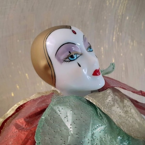 Pierrot Doll / Venetian Masked Ball Doll / Boudoir Doll / Harlequin Doll / Collector Doll / Art Doll / Home Décor / with Stand