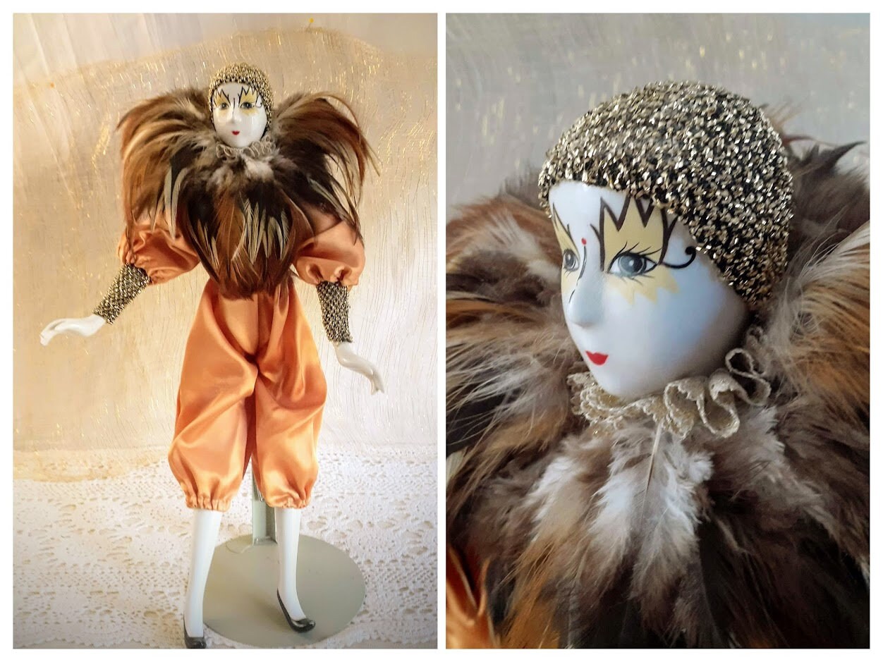 Pierrot Doll / Venetian Ball Doll / Boudoir Doll / Harlequin