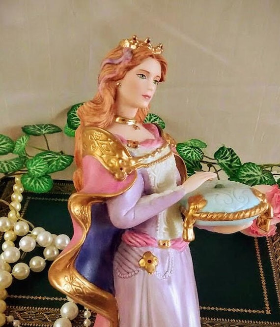 Vintage Lenox Princess and the Pea Figurine: Handpainted Bisque
