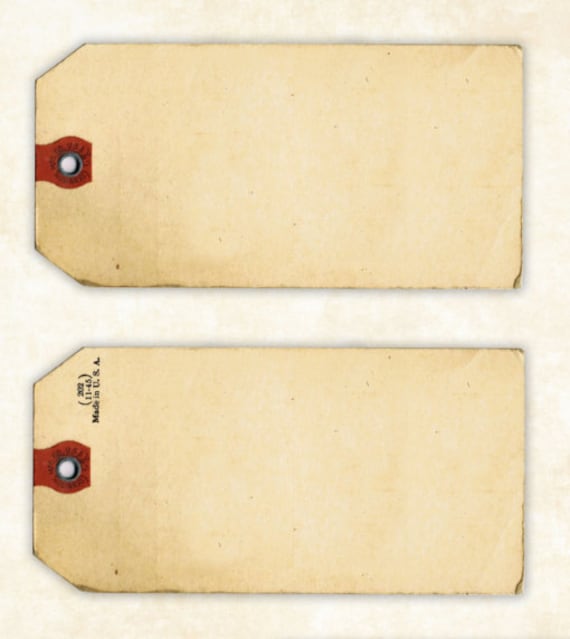 Printable Vintage Tags Luggage Tags Mail Tags Antique Tag ...