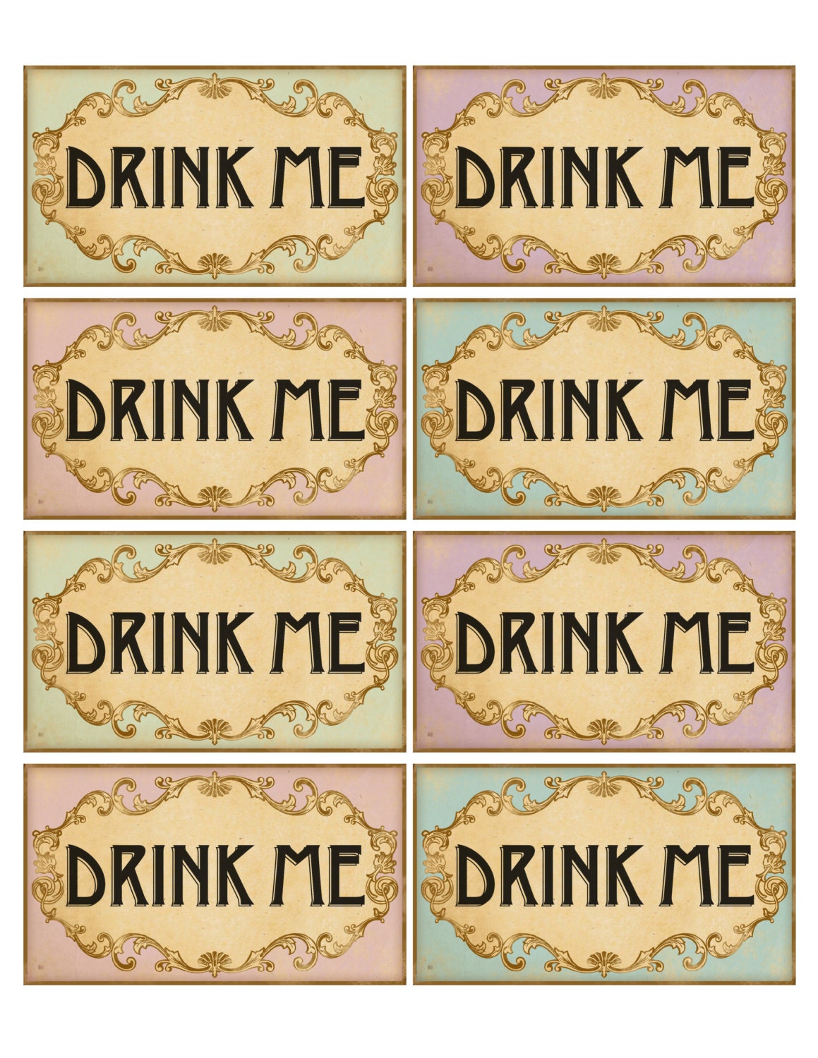 Alice in Wonderland Tags Alice Labels Eat Me Tags Eat Me Etsy Canada