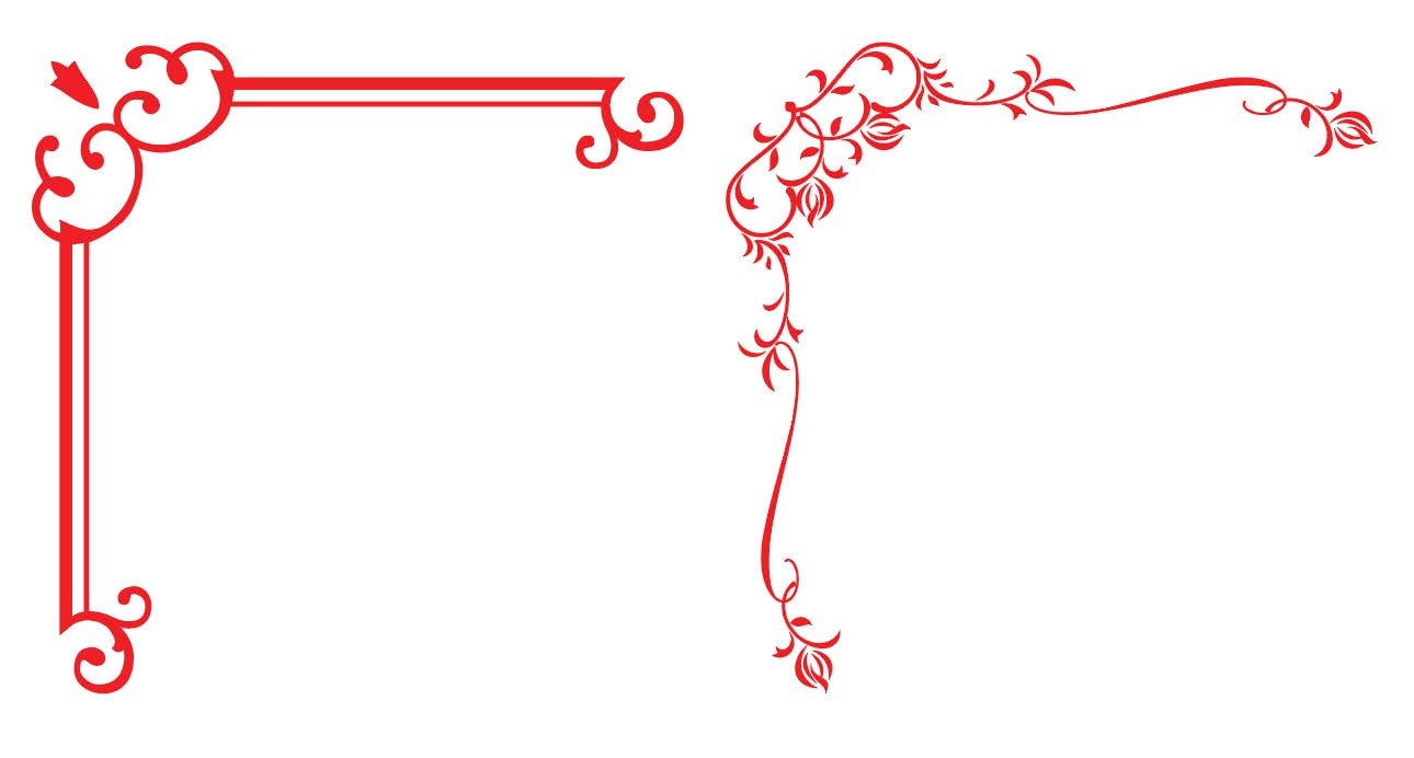 Red Corner Border Clipart