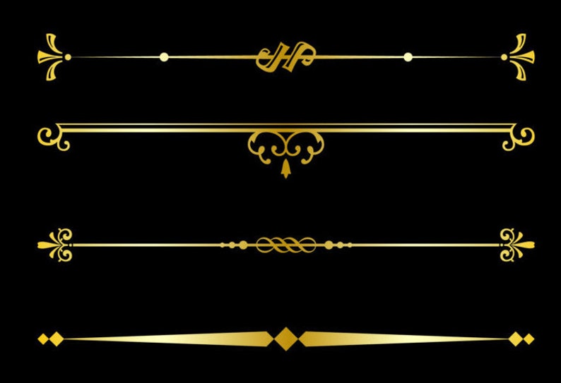 Download Gold Decorative Text Dividers Clipart Text Divider Vector ...