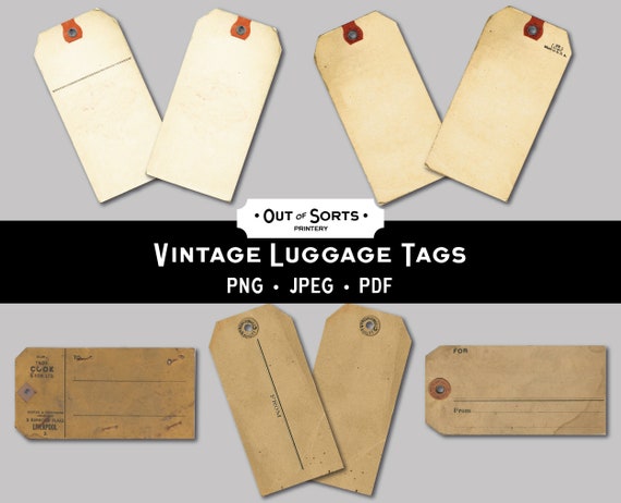 Luggage Tags Vintage Tags Antique Labels Baggage Tags Junk - Etsy
