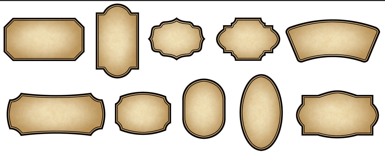 Printable Antique Paper Labels Old Paper Labels Vintage Labels Etsy