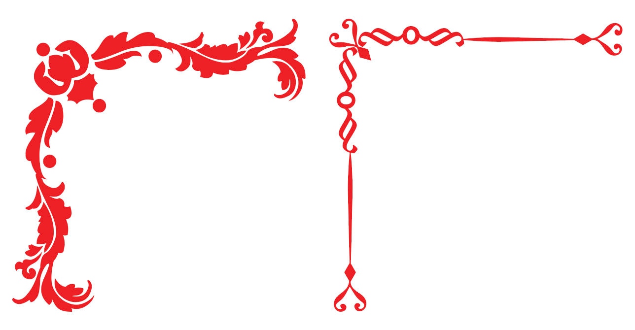Red Corner Border Clipart