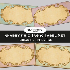 Shabby Chic Labels & Tags, Printable Labels. Antique Tags,  Vintage Tags and Labels, Tag and Label Ephemera, Junk Journal