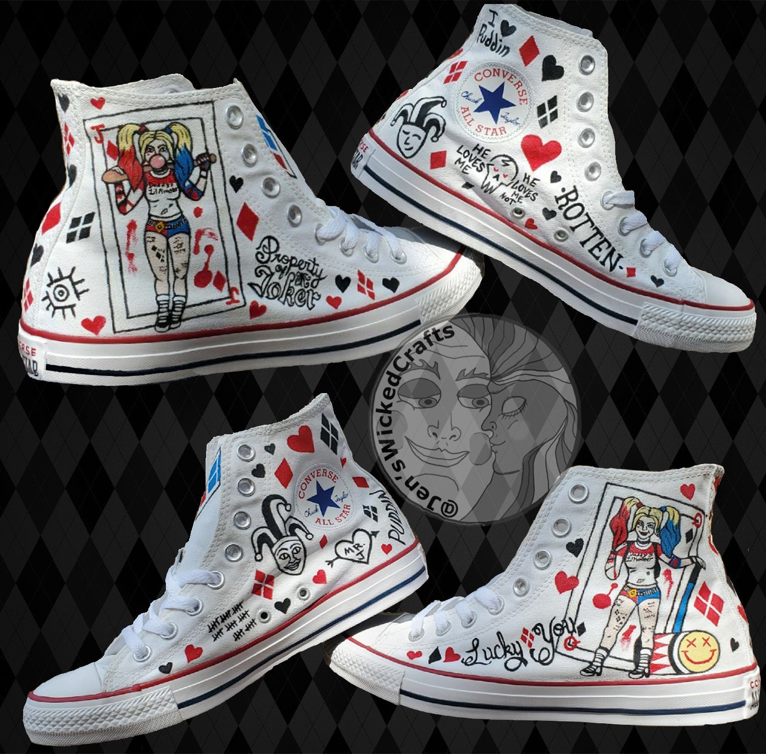 harley quinn sneakers