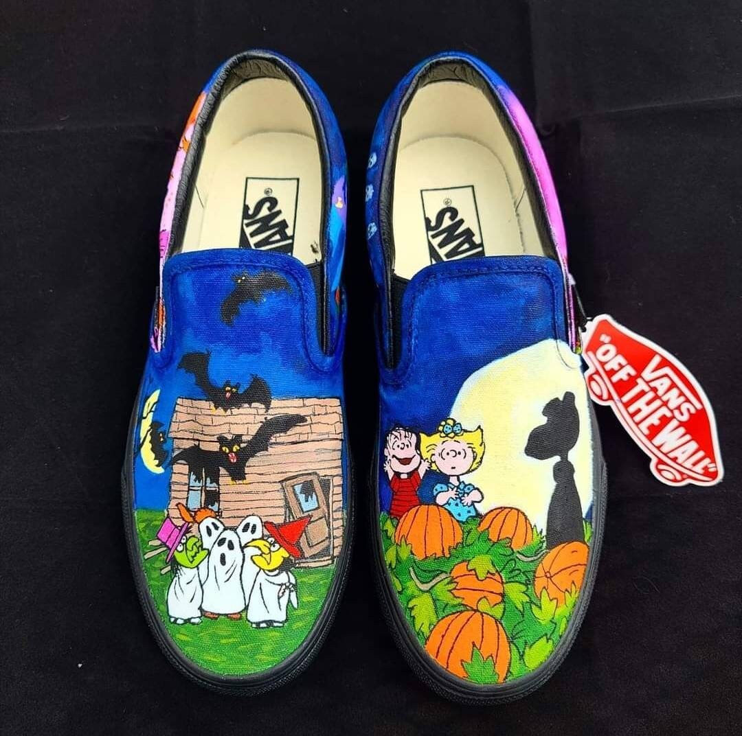 Snoopy Vans Shoes - Etsy