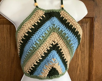 Crochet Halter Crop Top