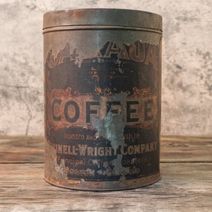 Antique Caraja Coffee Tin by Dwinell-Wright Co. Boston, MA
