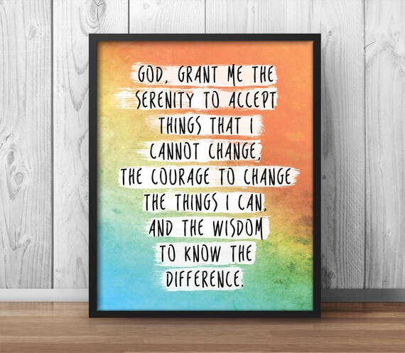 Gelassenheit Gebet Gott gebe mir die Gelassenheit | Etsy