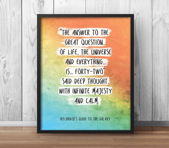 Per Anhalter Durch Die Galaxis 42 Zitat deliriumfatalis