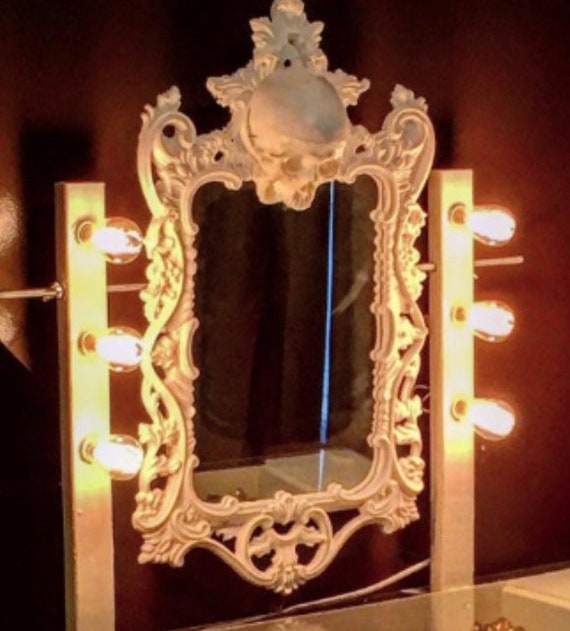Skull Mirror Lights Table Top Attachment