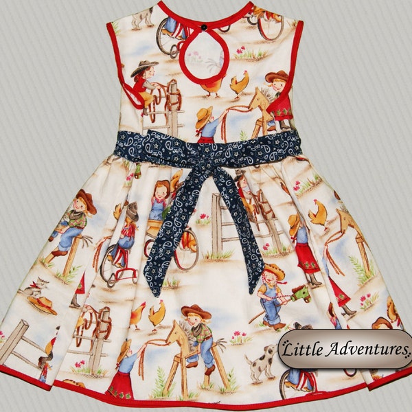 vintage Style Key Cowgirl Dress (Bébés, Bambins, Filles)