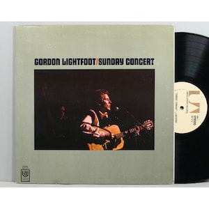 Gordon Lightfoot - Sunday Concert - Vintage Vinyl LP Record Album Gatefold Nice Copy!