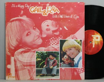 Gail & Ezra - It's A Happy Day! - Vintage Vinyl LP Record Album Weird Children's Record
