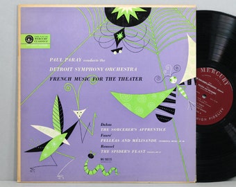 French Music For The Theater - Dukas, Fauré, Roussel - Vintage Vinyl LP Record Album 1968  - Paul Paray, Detroit Symphony Orch