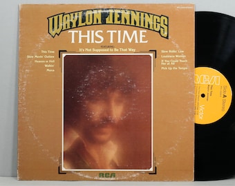 Waylon Jennings - This Time - Vintage Vinyl LP Record Album 1974