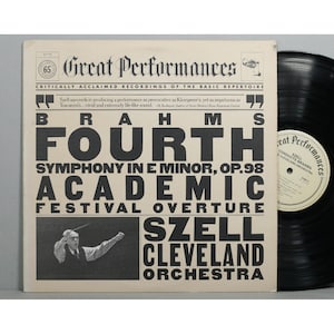 Brahms Fourth Symphony - Szell, Cleveland Orchestra - Vintage Vinyl LP Record Album 1982 Reissue