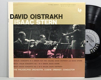 Isaac Stern, David Oistrakh - Vivaldi / Bach - Vintage Vinyl LP Record Album 1957  Philadelphia Orchestra, Ormandy - Violin Concertos