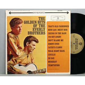 The Everly Brothers - The Golden Hits Of The Everly Brothers - Vintage Vinyl Record Album 1962 Warner Bros