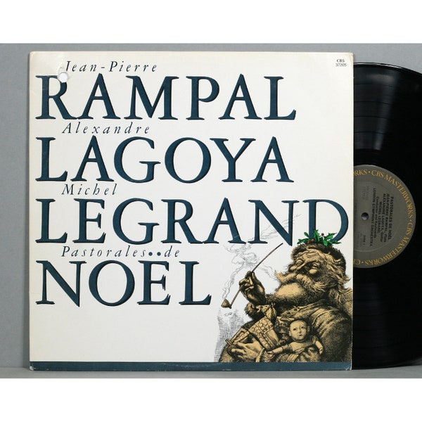 Jean-Pierre Rampal / Alexandre Lagoya / Michel Legrand - Pastorales De Noël - Vintage Vinyl LP Record Album 1981 Christmas Music