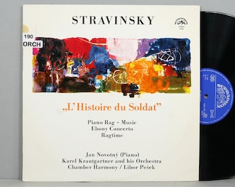 Stravinsky - L'histoire Du Soldat / Piano Rag - Music / Ebony Concerto / Ragtime - Vintage Vinyl LP Record Album 1972 Czech Pressing
