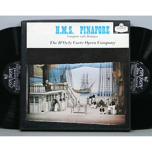 Gilbert & Sullivan - H.M.S. Pinafore (Complete) - D'Oyly Carte Opera Company - Vintage Vinyl 2-LP Record Album Box Set with Libretto 1960