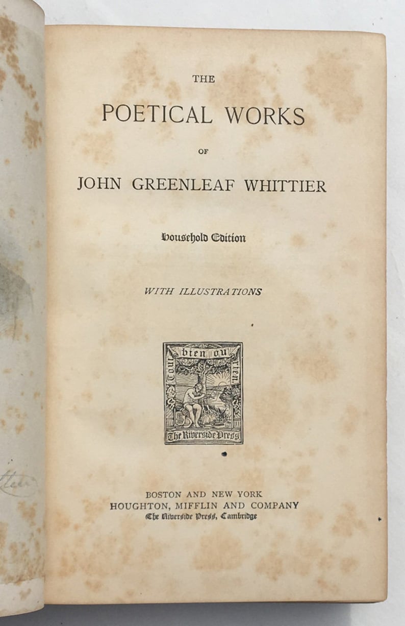 The Poetical Works of John Greenleaf Whittier 1892 image 2