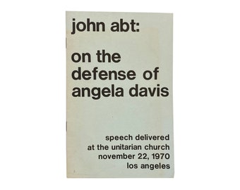 On the Defense of Angela Davis by John Abt [1970] - First Edition