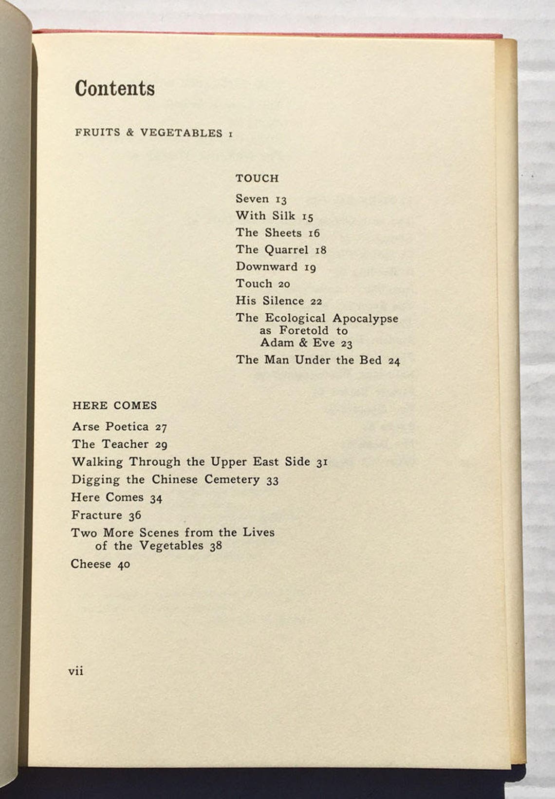 Fruits & Vegetables Poems by Erica Jong 1971 First Etsy