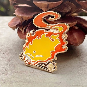 Cozy Fire Demon Enamel Pin