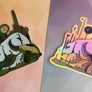 Shroomskull Series Rodent Skull Vinyl Decal Sticker