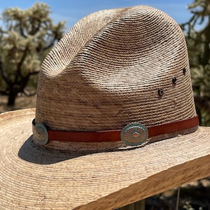 Copper Patina Concho Hat Band