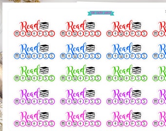 Read habit tracker, planner stickers, stickers for planners, journals, scrapbooks and more!