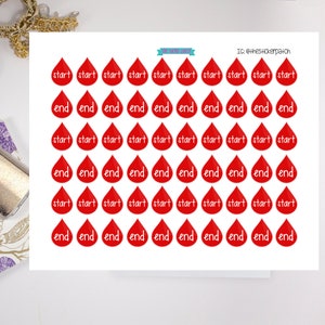period, menstraul cycle planner stickers - stickers for planners, journals, scrapbooks and more!