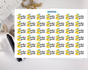 Water park planner planner stickers - stickers for planners, journals, scrapbooks and more!