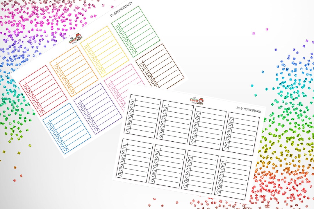 List Checklist Full Box Planner Stickers - Stickers for Planners ...