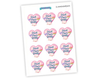 Read more books stickers, bookish stickers, planner stickers,-stickers for planners, journals, scrapbooks and more!