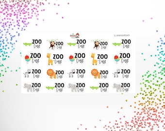 Zoo day, zoo,  planner stickers  -stickers for planners, journals, scrapbooks and more!