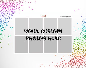 Custom photo full box photos planner stickers - stickers for planners, journals, scrapbooks and more