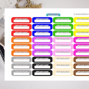 appointment write in stickers -  stickers for planners, journals, scrapbooks and more!