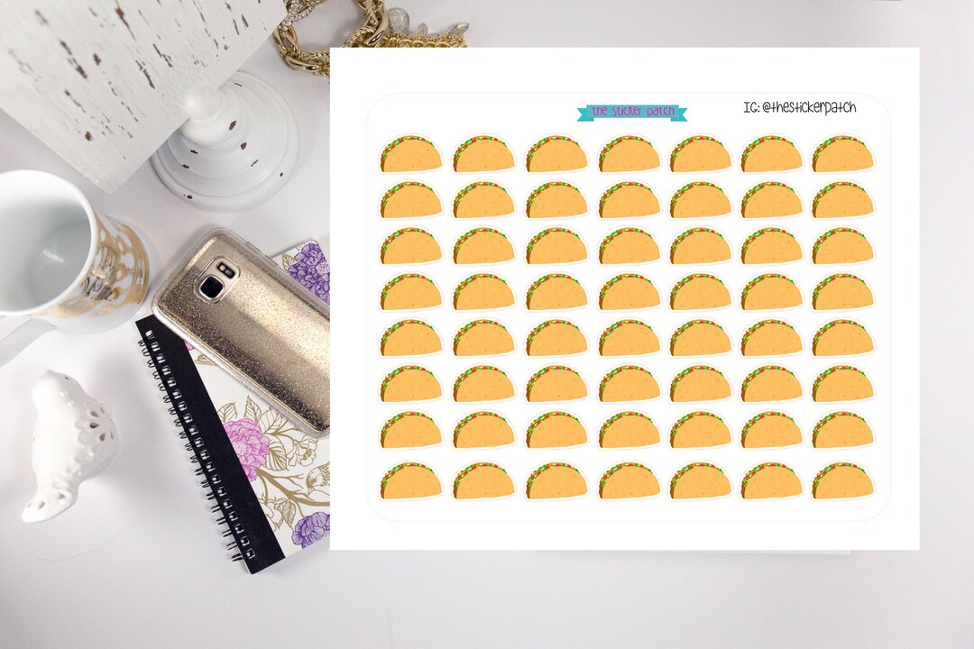 Taco Planner Stickers Stickers for Planners Journals Etsy