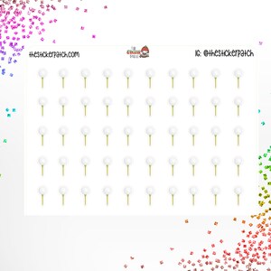 ゴルフボールとティー、ゴルフ、ゴルフ、プランナー ステッカー - プランナー、ジャーナル、スクラップブックなどに使えるステッカー!