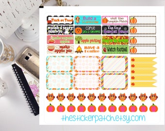 Fall bucket list planner stickers - stickers for planners, journals, scrapbooks and more!