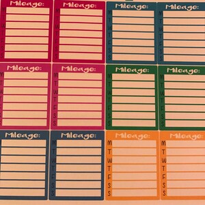 Weekly mileage tracker planner stickers stickers for planners, journals, scrapbooks and more image 2