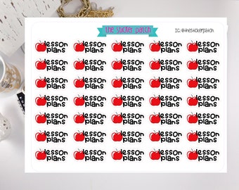 lesson plans, teacher, school, planner stickers - stickers for planners, journals, scrapbooks and more!